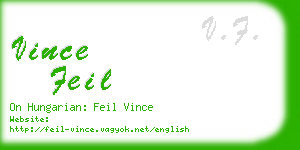 vince feil business card